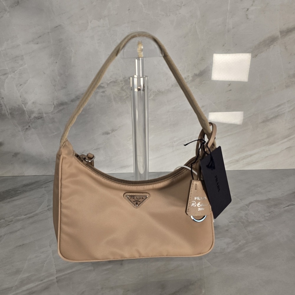 Prada Re-Edition 2000 Tan Shoulder Bag